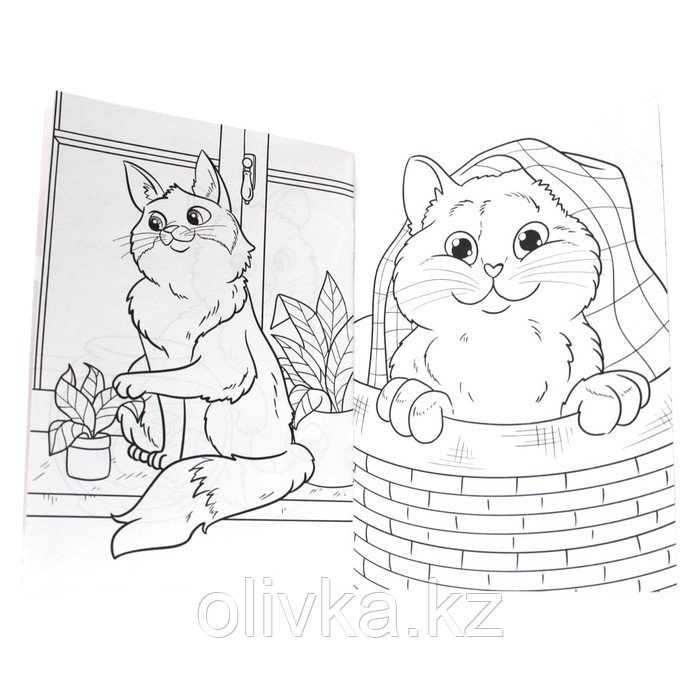 Маленькая раскраска «Забавные котики», А5 - фото 3 - id-p113954628