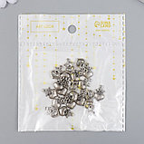 Декор металл для творчества "Сердце с короной" серебро (В72286) 1,6х1 см, фото 5