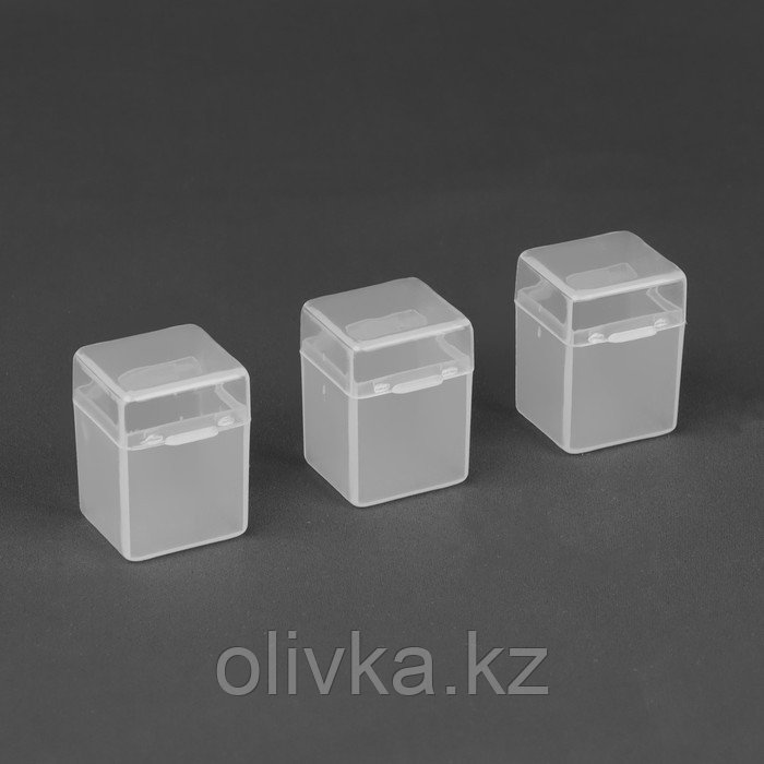 Контейнеры для хранения мелочей, 2,5 × 2,3 × 3,4 см, 3 шт, цвет прозрачный - фото 2 - id-p113951839