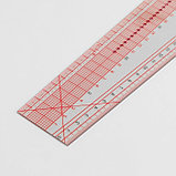 Лекало портновское метрическое «Пройма», 52 × 15,5 см, толщина 2 мм, цвет прозрачный, фото 2