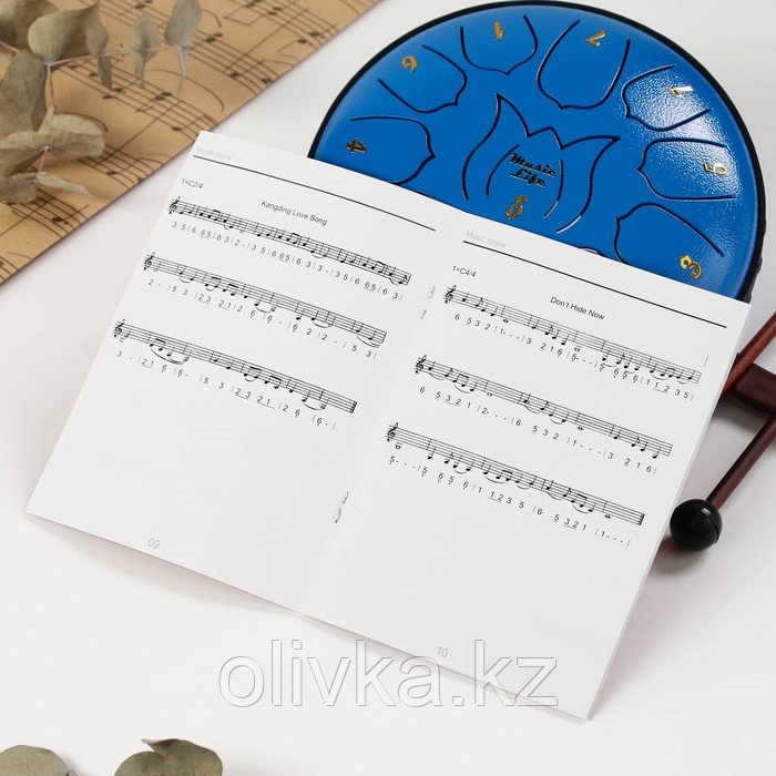 Музыкальный инструмент Глюкофон, синий, 11 лепестков, 17 х 8 см - фото 6 - id-p113957471