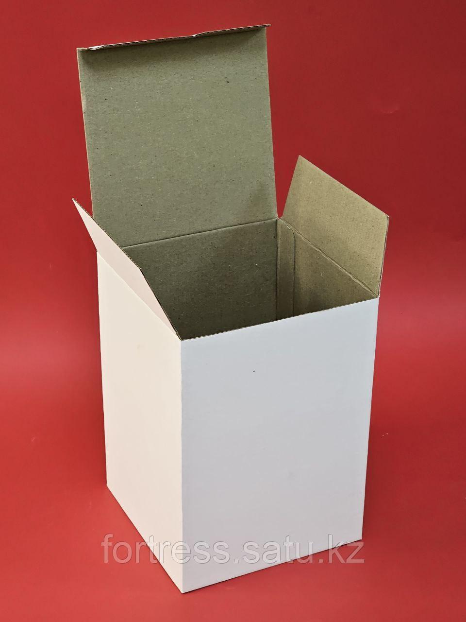 Коробка из микрогофры размер 10*10*15 белая - фото 2 - id-p99334120