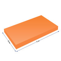 Блок самоклеящийся 50*75 мм, Berlingo "Ultra Sticky" НЕОН, оранжевый, 80 листов - фото 2 - id-p113806347