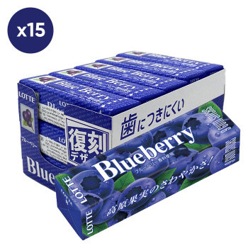 Жевательная резинка Lotte Blueberry со вкусом ГОЛУБИКИ (Япония), 25,2 г (15 шт- упак)
