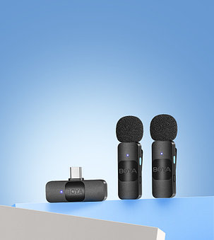 Оригинал!!! микрофон Boya by-v20 Беспроводной двойной петличный   Type-C для iPhone 15, 15pro, фото 2