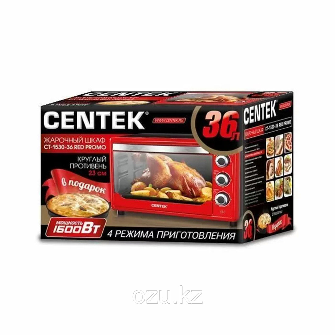 Электрическая печь Centek CT-1530-36 Красный - фото 2 - id-p113880446