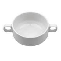 Чашка Yiwumart суповая, с ручками, фарфор, диаметр 10,2 см, 185 мл, белая - фото 1 - id-p113963967