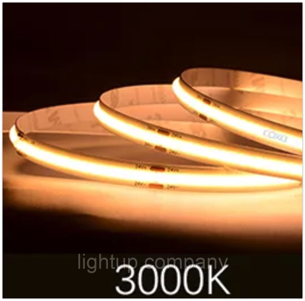 Светодиодная лента 12-24В COB 8 Вт/м 3000K 10м IP20 320 Led
