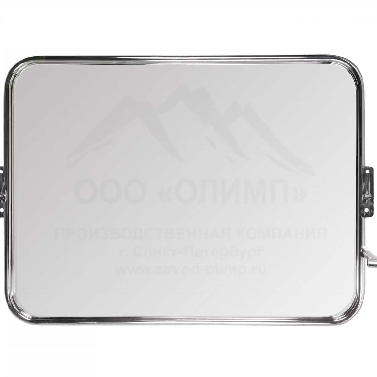 Зеркало настенное Олимп, поворотное (нерж. сталь, стекло), 400*600 мм, AISI 304 - фото 1 - id-p113964459
