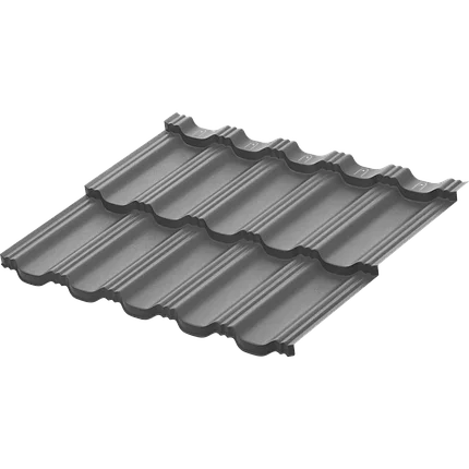 Металлочерепица Гётеборг модульная черепица Сталь Rooftop Шёлк (Zn180) 0.5(0.53)мм, фото 2