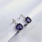 Серьги из серебра с фианитами  L461, фото 2