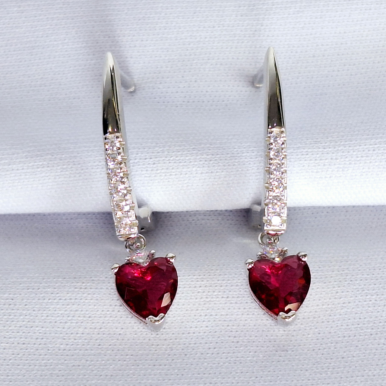 Серьги из серебра с фианитами  L448, фото 1