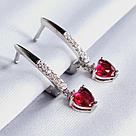 Серьги из серебра с фианитами  L448, фото 2