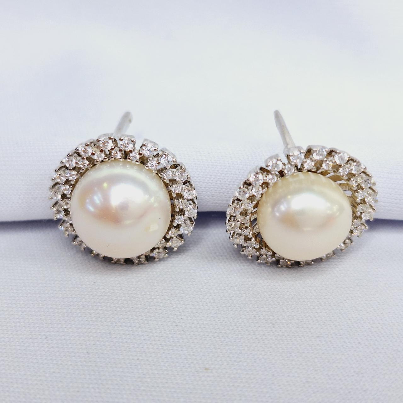 Серьги из серебра с фианитами  L420, фото 1