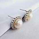 Серьги из серебра с фианитами  L420, фото 2