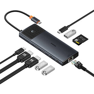 Адаптер Type-c 8K 30hz Baseus 10в1 для Macbook, iPhone 15pro max, фото 1