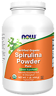 Бад Organic Spirullina Powder, 454 g, NOW