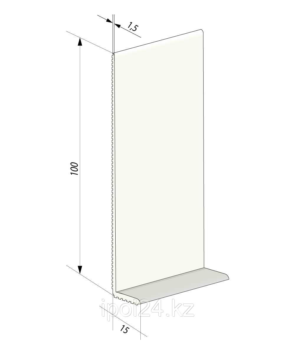 Гибкий плинтус для пола JL100-1PC (10 см) Белый 1,5 мм