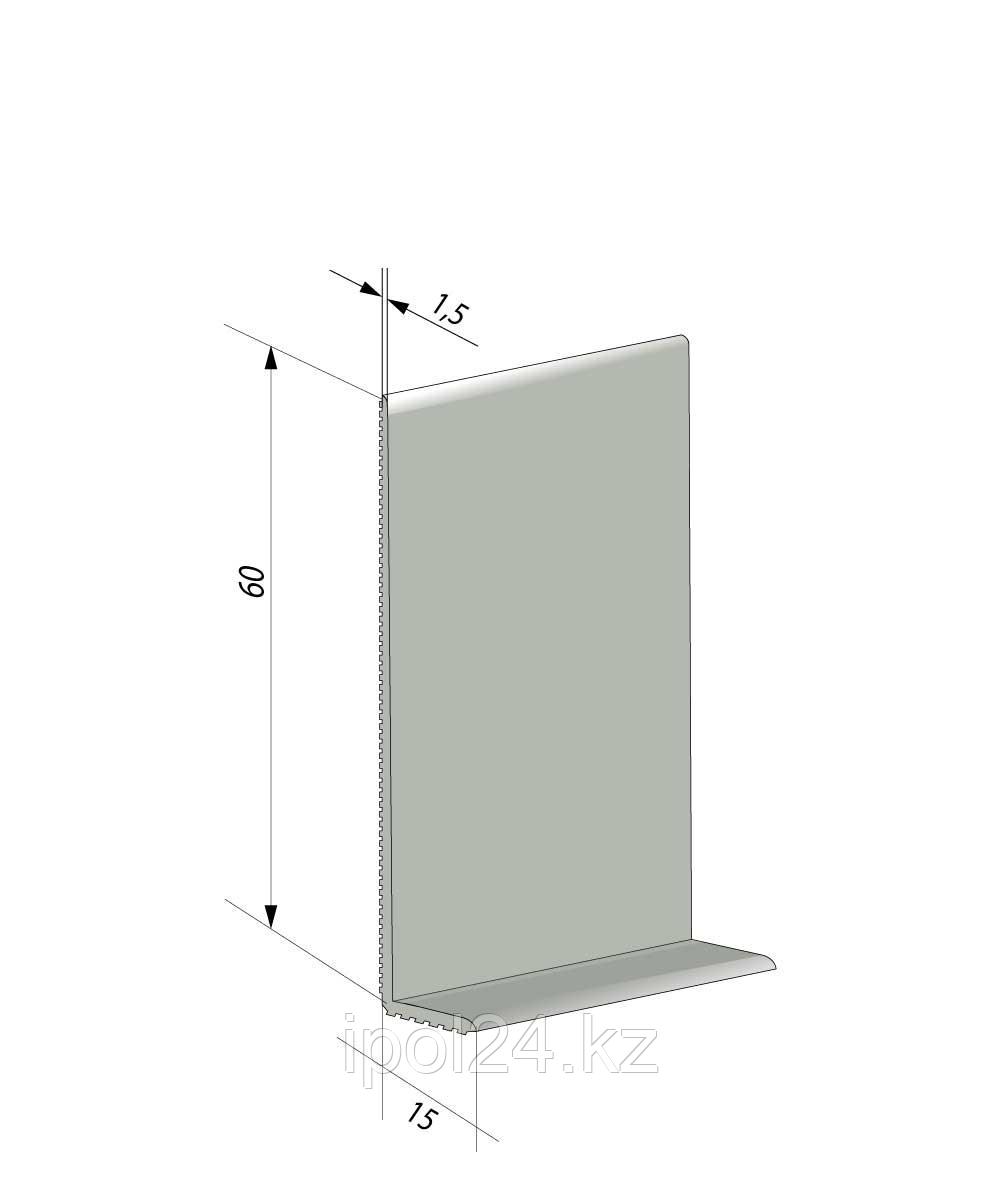 Гибкий напольный плинтус ПВХ JL60-1PC (6 см) Агатово-серый 1,5 мм