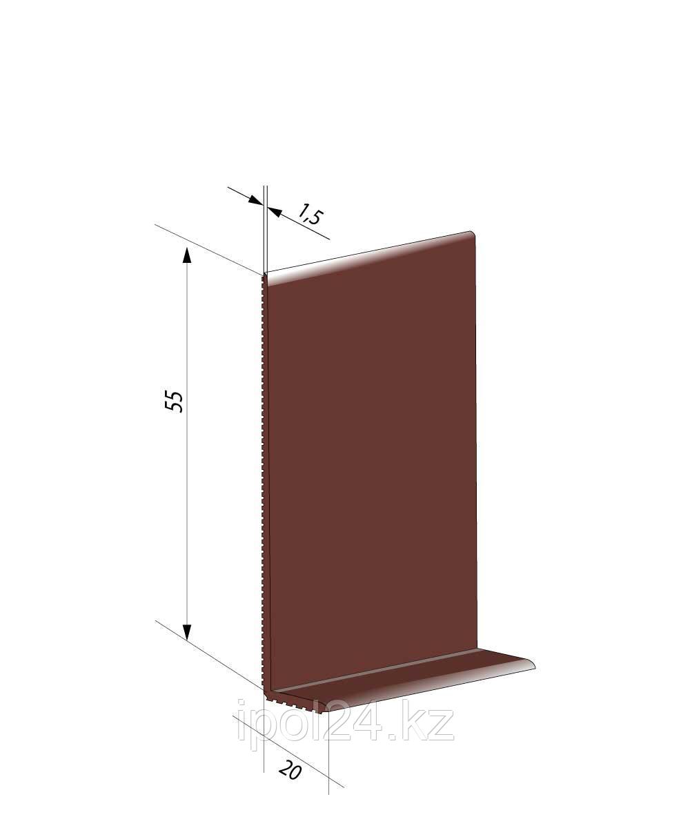 Плинтусная лента ПВХ JL-55 (5,5 см) Красно-коричневый 1,5 мм