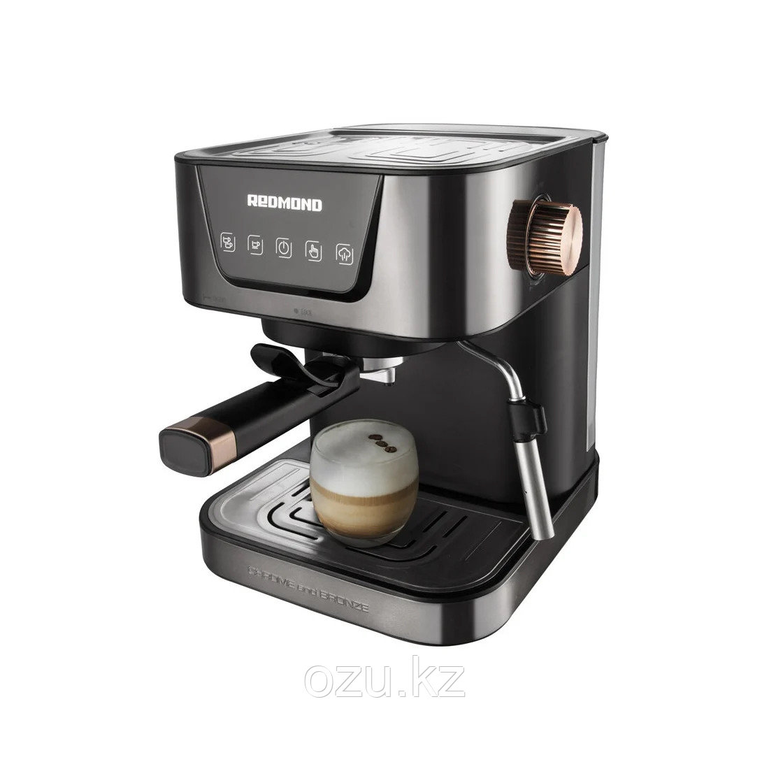 Кофеварка рожковая Redmond RCM-CBM1514 Хром / бронза, фото 1