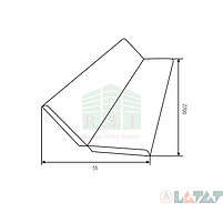 Угол универсальный (МДФ) Latat "Модерн" (золотой лепесток), фото 2
