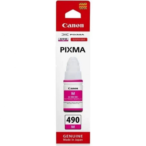 Canon Чернила GI-490M для PIXMA G1400/2400/3400 пурпурные струйный картридж (0665C001) - фото 2 - id-p46806893