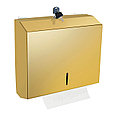 GL1402 Диспенсер для бумажных полотенец z-укладка золотистый, нержавеющая сталь, антивандальный / 28*26*10 см, фото 2