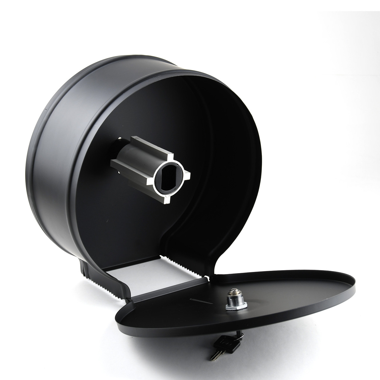 GL338 Диспенсер для туалетной бумаги (Джамбо) металлический, антивандальный с универсальной втулкой, черный - фото 2 - id-p113985416