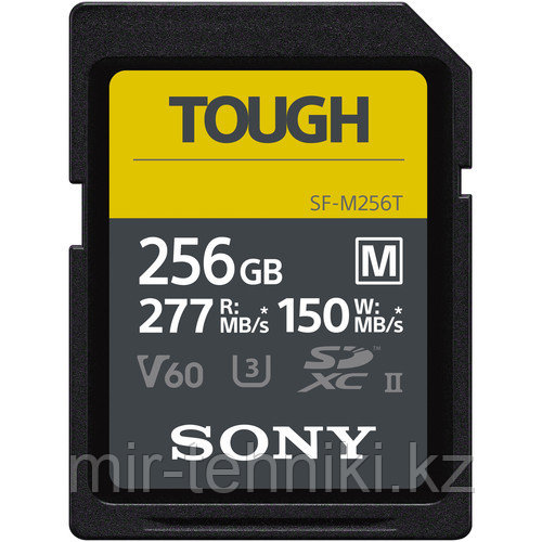 Карта памяти Sony 256GB SF-M Tough UHS-II SDXC 150Mb/s - фото 1 - id-p113989204