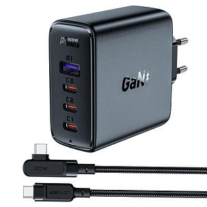 Gan зарядное устройство Acefast  PD100W
С кабелем usb-c на usb-c 2метра 100w в комплекте!, фото 1