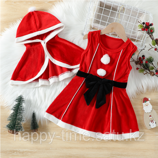 Карнавальный костюм для девочки "Санта" - фото 1 - id-p113989392