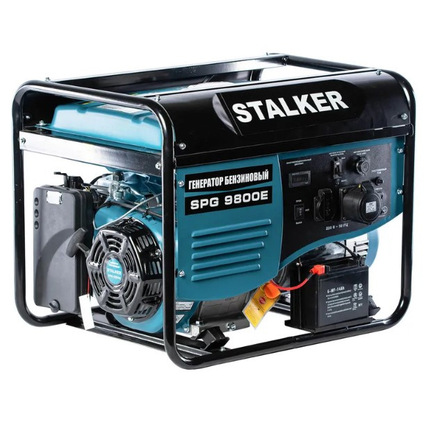 Бензиновый генератор STALKER SPG-9800E (N) / 7кВт / 220В - фото 1 - id-p113989416