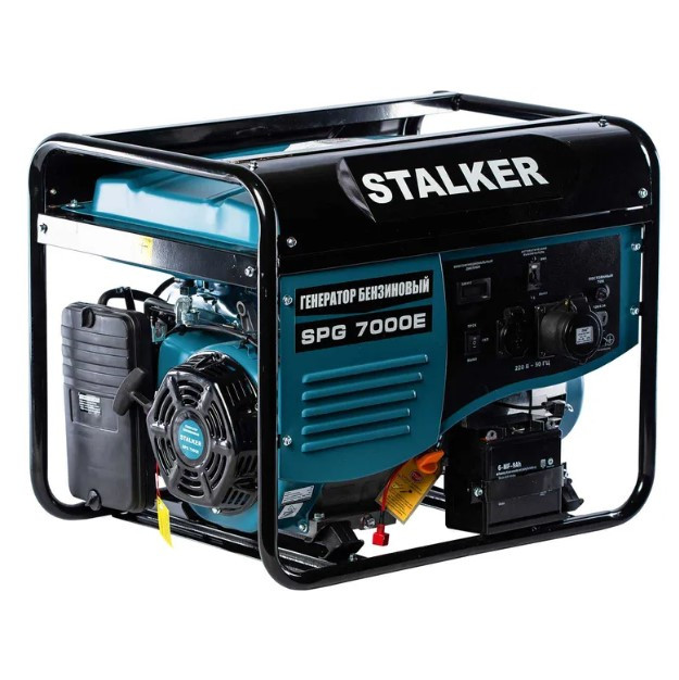 Бензиновый генератор STALKER SPG-7000E / 5кВт / 220В - фото 1 - id-p113989419