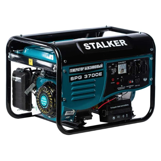 Бензиновый генератор STALKER SPG-3700E / 2.5кВт / 220В - фото 1 - id-p113989428