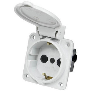 Розетка монтажная В/У  Серая 404016SB-05 1X16A PANO