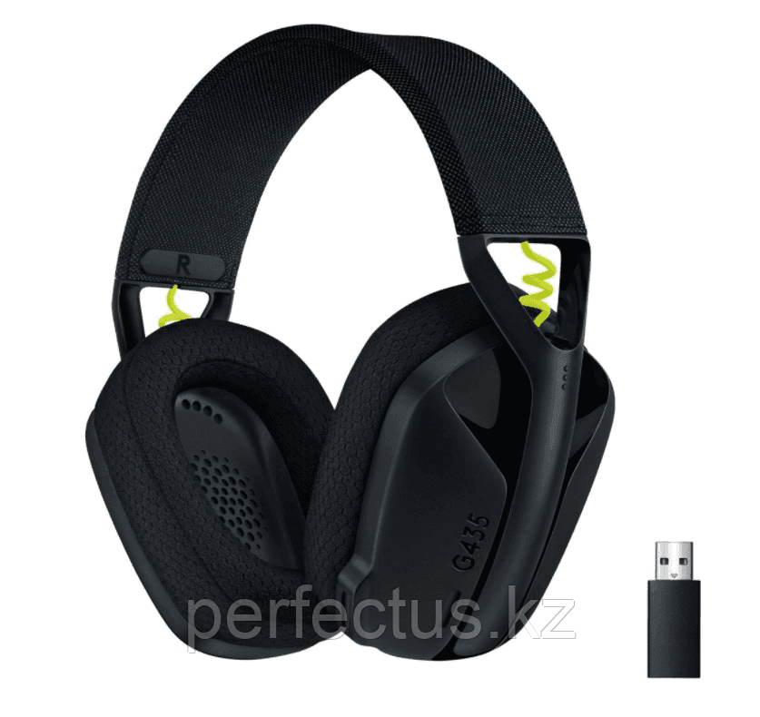 Гарнитура беспроводная игровая Logitech G435 Wireless Gaming Headset - Black (M/N: A00149, A00150) - фото 1 - id-p113986889