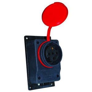 Настенная розетка с заглушкой красная 401031 3X32A