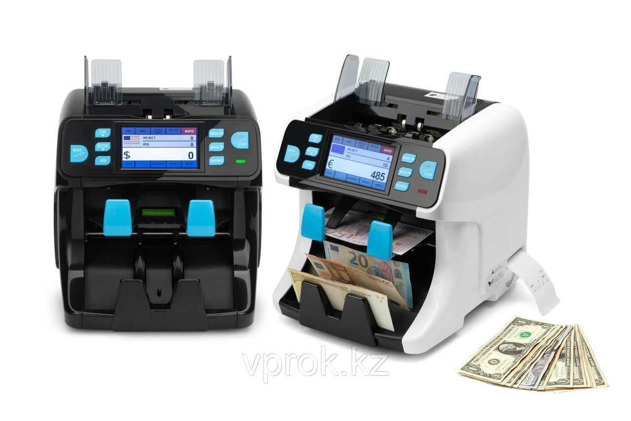 Счетная машина для денег, счетчик банкнот с мультивалютным пересчетом и двойным карманом - фото 1 - id-p113989712