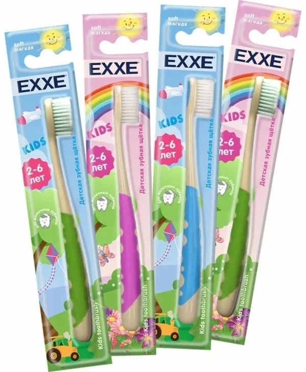 Зубная щетка Exxe Kids 2-6 лет Мягкая 1 шт - фото 1 - id-p113989875