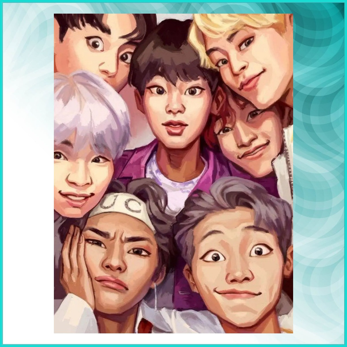 Картина по номерам "Корейская группа BTS" музыка K-POP (40х50) - фото 1 - id-p113996196