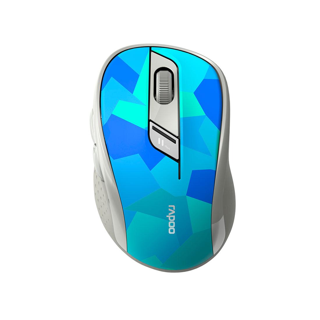 Компьютерная мышь беспроводная, тихая, синяя Rapoo M500 Silent Blue