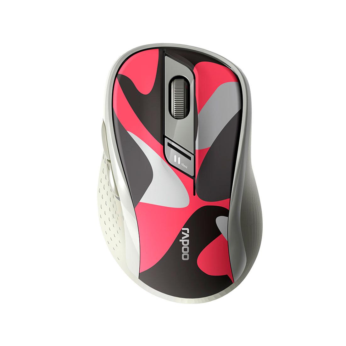 Компьютерная мышь беспроводная, тихая, красная Rapoo M500 Silent Red