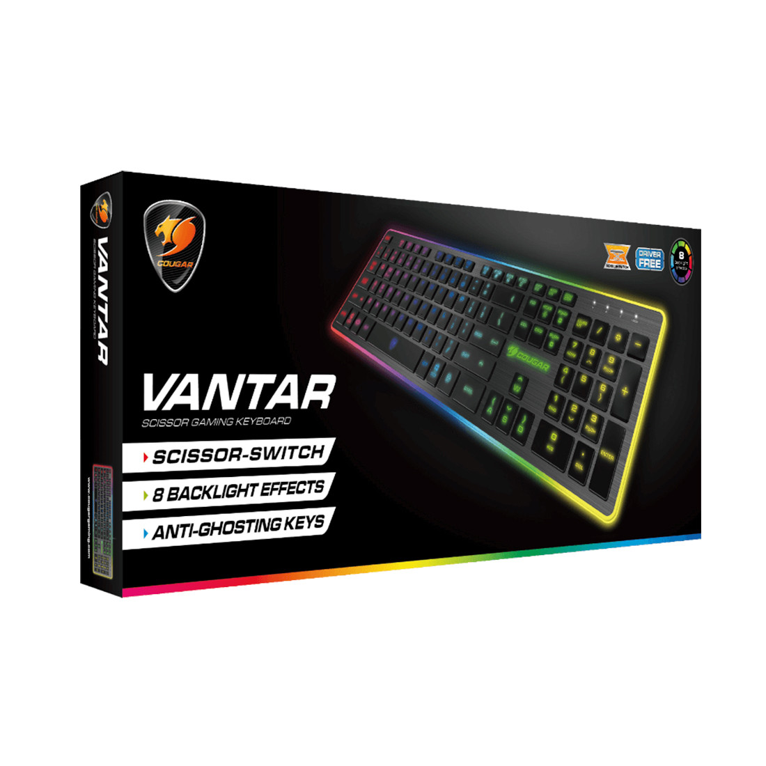 Игровая клавиатура с подсветкой Cougar VANTAR - фото 3 - id-p113991222