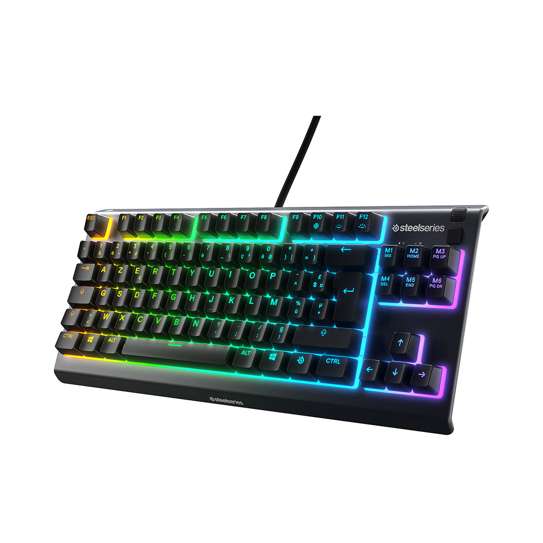Игровая клавиатура без цифрового блока, водостойкая, подсветка RGB, Apex 3 TKL US, Steelseries