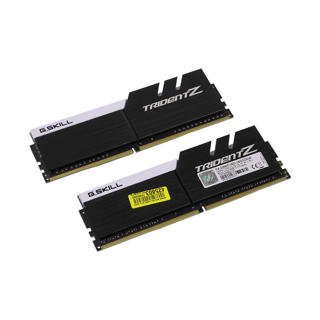 Набор оперативной памяти DDR4 16GB (2x8GB) 3200MHz G.SKILL TridentZ F4-3200C16D-16GTZKW - фото 2 - id-p108969786