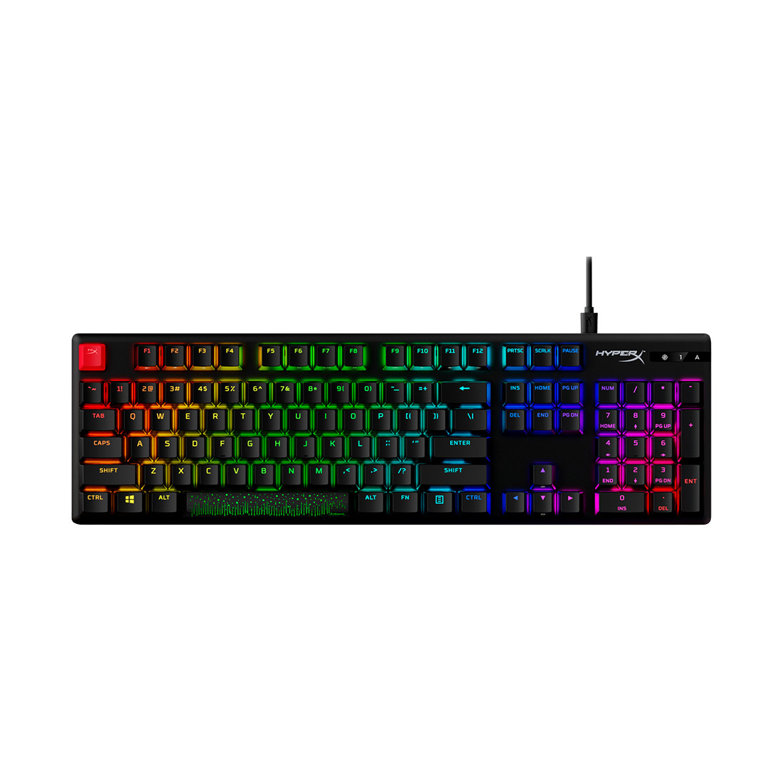 Игровая клавиатура PBT-клавиши, HX Aqua переключатели, US-раскладка HyperX Alloy Origins 639N5AA#ABA - фото 2 - id-p113991254