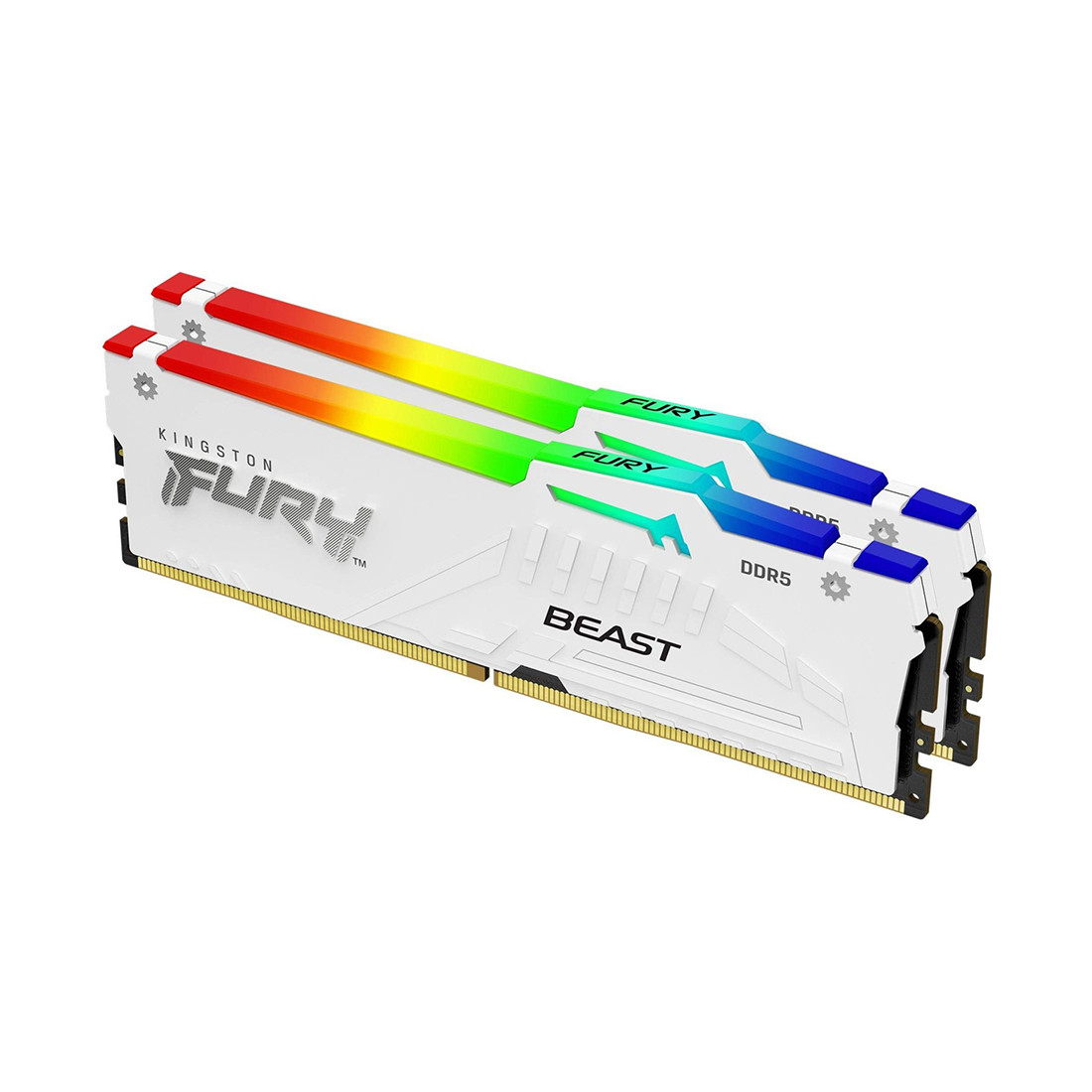 Набор оперативной памяти DDR5 32GB (2x16GB) 5200MHz, RGB, White, XMP - Kingston FURY Beast KF552C40BWAK2-32