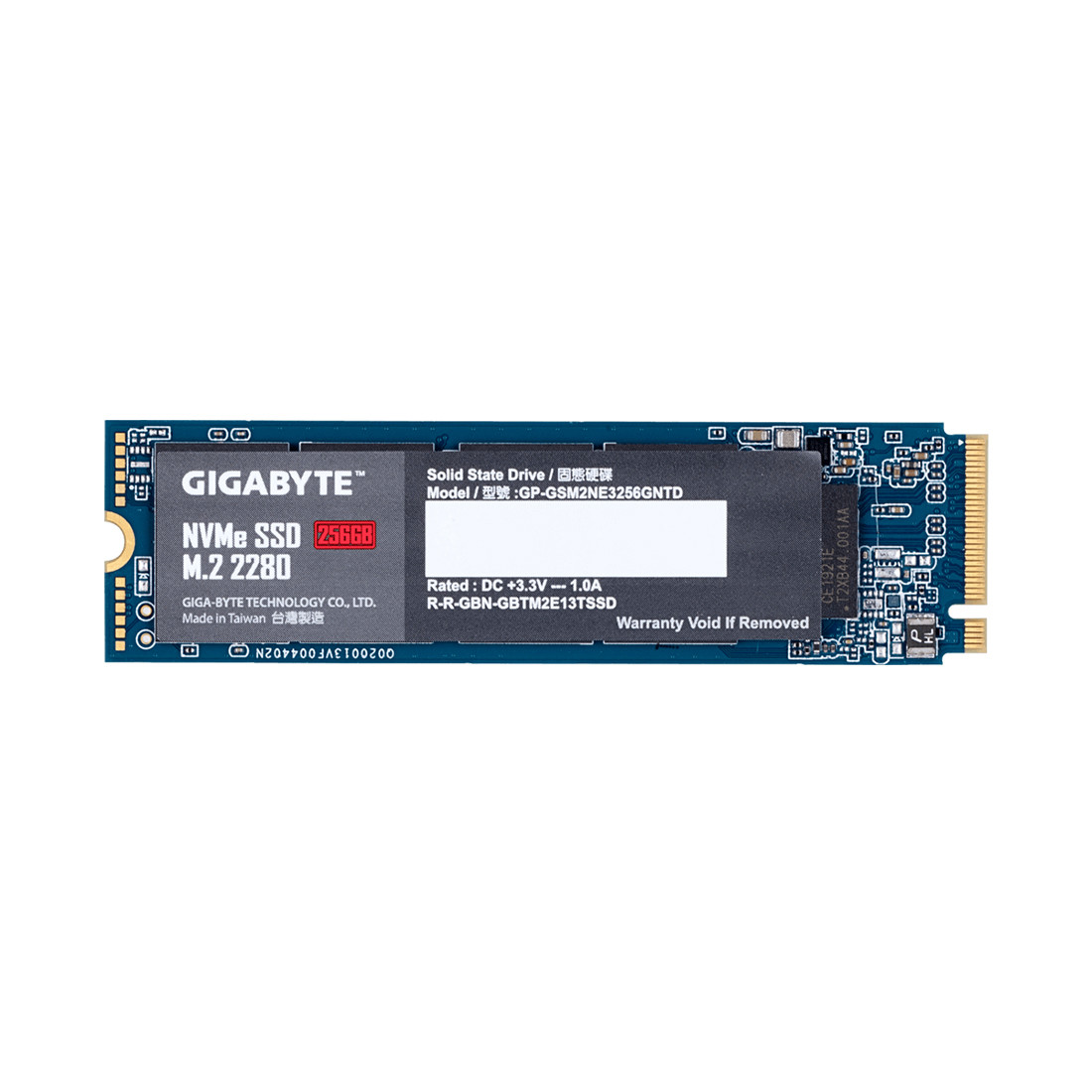 Твердотельный накопитель 256GB M.2 PCI-E 3.0x4 GP-GSM2NE3256GNTD Gigabyte - фото 1 - id-p108984258