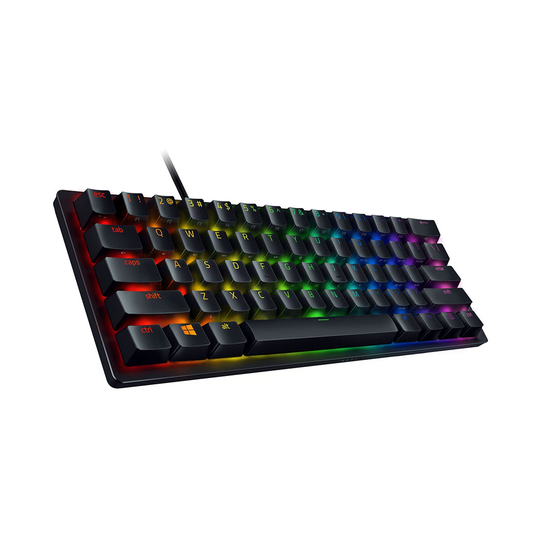 Игровая клавиатура механическая с фиолетовыми переключателями Razer Huntsman Mini - фото 1 - id-p108984492